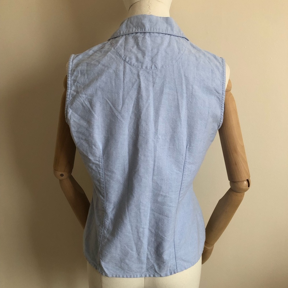 Vintage esprit sleeveless button up - Picture 2 of 7